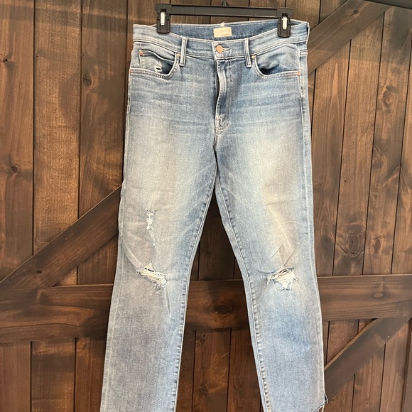 MOTHER Denim - MOTHER Light Blue Straight Leg Jeans